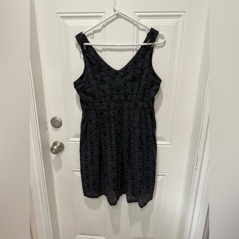 Nautica Black Floral Lace Tank Dress - Women